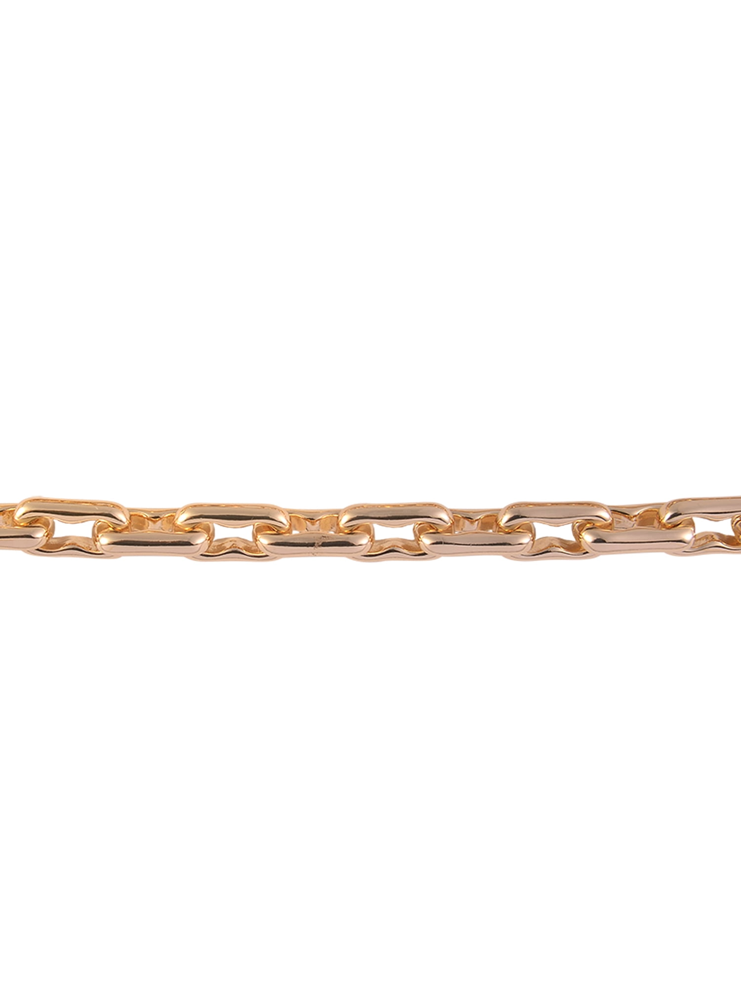 Time and Tru Women's Thick Wavy Rectangular Links Goldtone Necklace