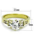thumbnail image 4 of Gold Womens Ring Anillo Para Mujer Stainless Steel Ring with AAA Grade CZ in Clear Forli, 4 of 4