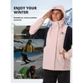 thumbnail image 6 of CAMEL Womens Outerwear Coats Winter Warm Cotton Jacket Fashion Parkas Casual Colorblock Jackets Pink Blue, 6 of 9