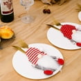 thumbnail image 6 of CREATITOY Christmas Faceless Gnome Utensil Cover, 3D Design Festive Cutlery Sleeve, Perfect for Holiday Dining Table Decor, Christmas Party and Home Festive Supply, 6 of 8