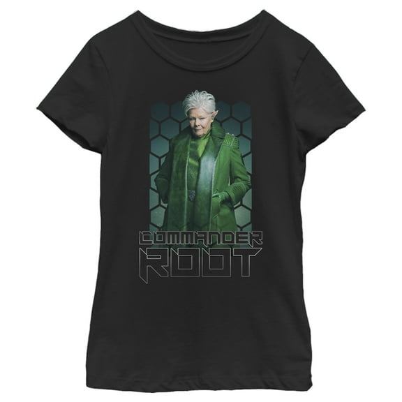 Girl's Disney Artemis Fowl Commander Root Portrait  Graphic Tee Black Large