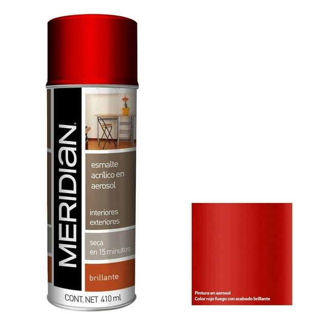 Esmalte Acrílico Meridian en Aerosol Rojo 410 ml
