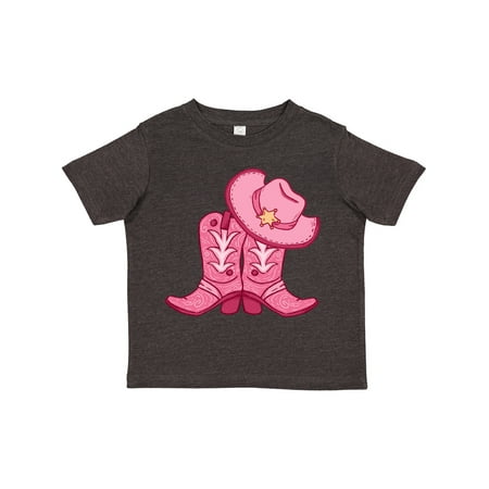 

Inktastic Pink Sherrif Hat with Boots Gift Toddler Boy or Toddler Girl T-Shirt