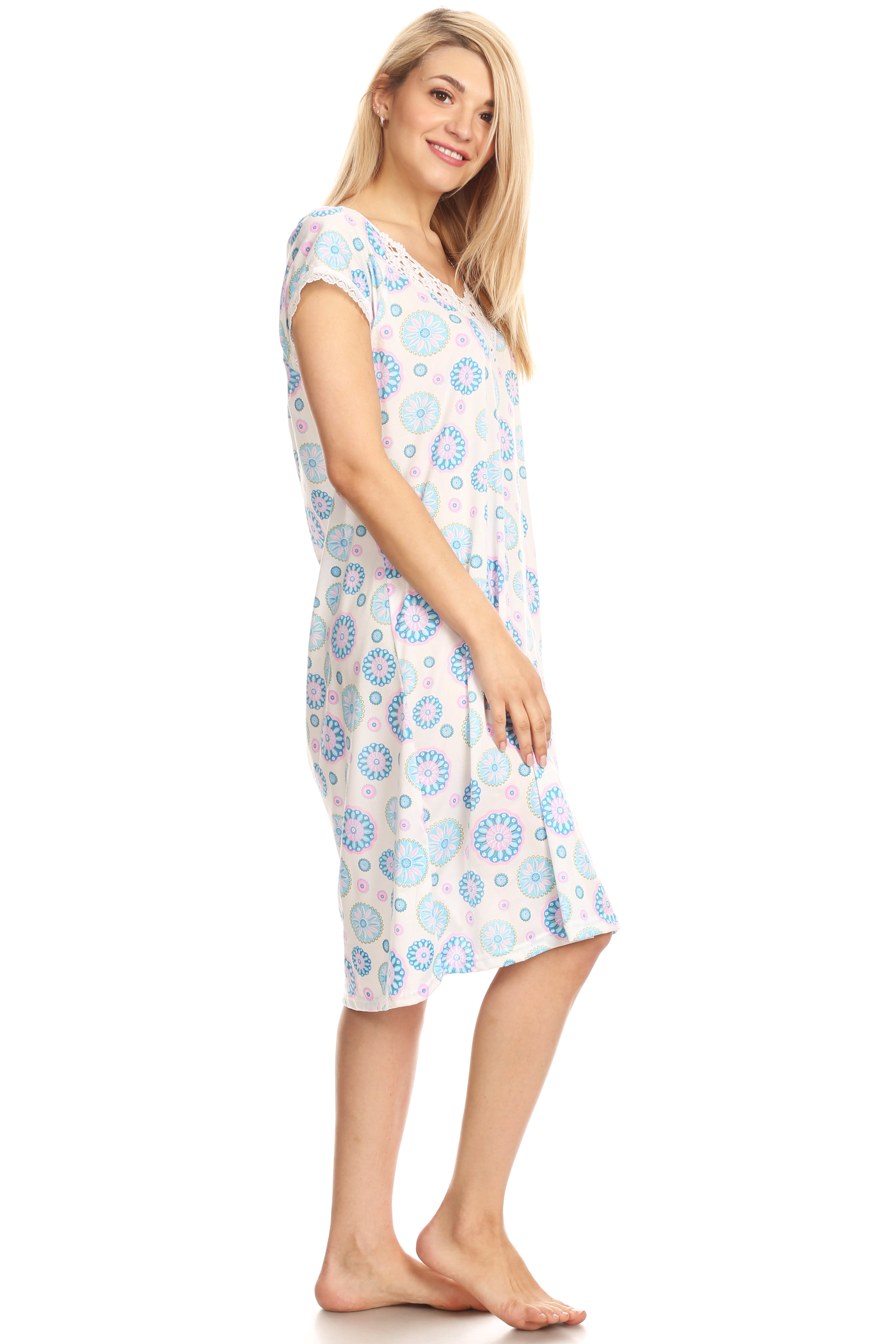 Womens Nightgown Sleepwear Pajamas - Woman Sleeveless Sleep Dress ...