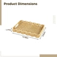 thumbnail image 4 of 14 Pcs Apricot Scalloped Edge Imitation Rattan Tray Basket, 14 x 9.8 x 1.8 in / 35.5 x 25 x 4.5 cm Medium Size Hand Woven Decorative Trays for Desktop Snack, Fruit Storage and Serving, 4 of 5