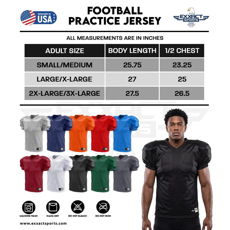 Exxact Sports Men's Football Practice Jersey - Pro-Style