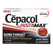 Cepacol Instamax Sore Throat Lozenges, Arctic Cherry 16 count each