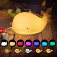 thumbnail image 4 of Luz de noche para niños, linda ballena, luz de noche LED de silicona para niños con interruptor táctil, portátil para habitación de bebé, dormitorio, sala de estar, regalo, 4 of 5