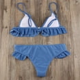 thumbnail image 6 of VerPetridure Women's Triangle Bikini Sets Two Piece Swimsuit High Waisted V Neck Twist Front Adjustable Spaghetti Straps Bathing Suit for Women, 6 of 7