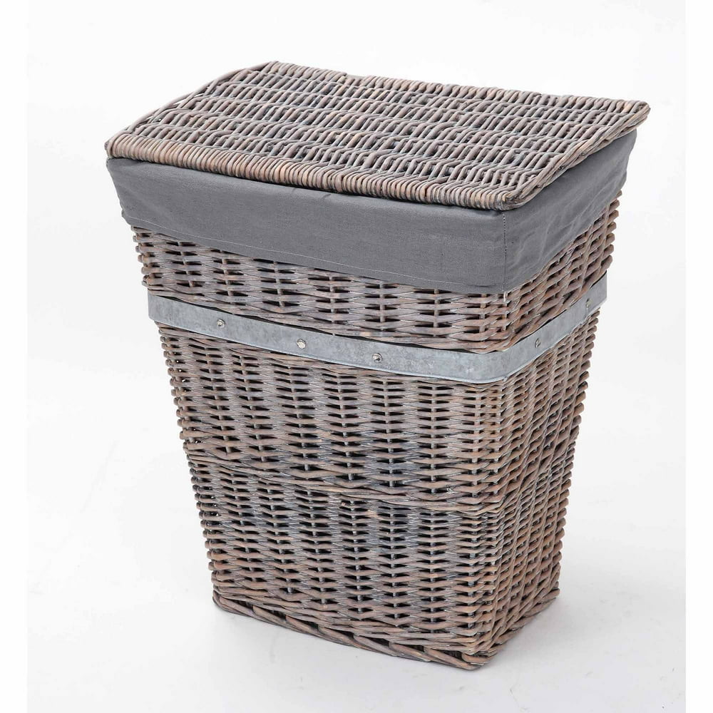 Better Homes and Gardens Wicker Hamper, Grey