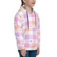thumbnail image 3 of Kll Unisex Kids Boys Girls Hooded Pocket Pullover Hoodies-Heart Buffalo Plaid, 3 of 9