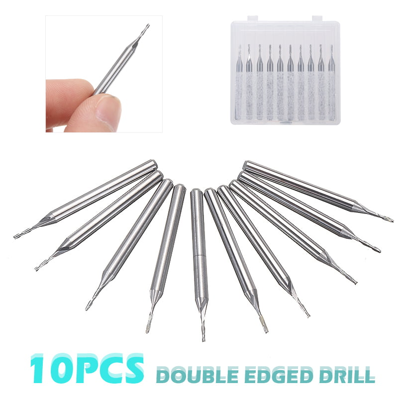 10x Double Flute Spiral Cutter 3.175x17mm CNC Router Bits Wood Acrylic Drill 