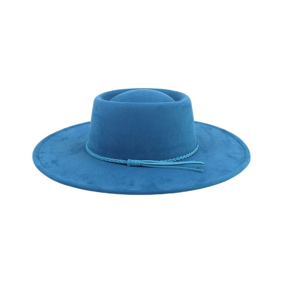 MOMOJIA Homburg Cowboy Hats Old Fashion Porkpie Hat Stylish Panama Hat Belt Fedoras