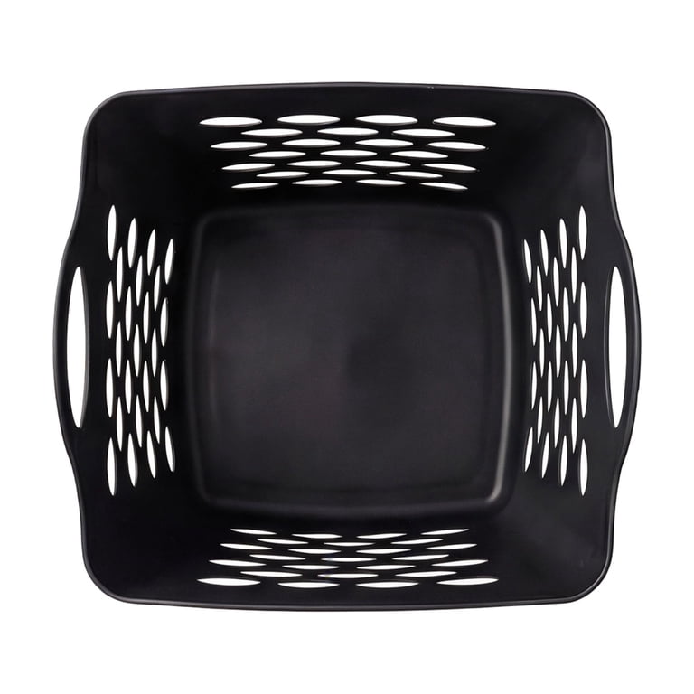 掃除蜜2400g×3 Mainstays Laundry Hamper, Black, Square Plastic Storage Bin with