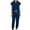*1-Navy, variant on VBVC Women's 2 Piece Summer Scrubs Set,Short Sleeve Top and Wide Leg Pants For Women,Ladies Lightweight Outfit with Pockets,Sky Blue,Size XL