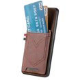 thumbnail image 2 of For Oppo Find X8 5G Phone Case Retro Jean Cloth Texture Leather Back Cover Card Holder - Green, 2 of 5