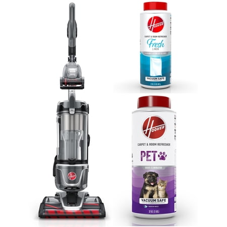 Hoover WindTunnel All Terrain Bagless Upright Vacuum Cleaner, UH77210V + Fresh & Pet Powder