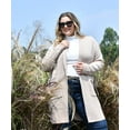 thumbnail image 5 of CASSIE LIZ Winter Coats for Women Plus Size 2X Fall Trench Lightweight Gray Cardigan Sweaters Long Sleeve Open Front Ladies Outerwear with Pocket 2XL 18W 20W, 5 of 8