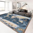 thumbnail image 4 of Vintage Washable Area Rug World map 3D Printed Carpet Non Slip Area Rug, Rugs Soft Flannel Floor Carpet Living Room Bedroom Throw Runner Rugs 6x9ft, 4 of 8