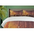 thumbnail image 4 of Ambesonne Animal Duvet Cover Set, Dark Cat Mystic Picture, Queen, Orange Brown, 4 of 6