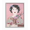 thumbnail image 3 of Stupell Industries Woman And Deer Pink Animal Painting Gray Framed Art Print Wall Art, 11x14, by Sally B, 3 of 5