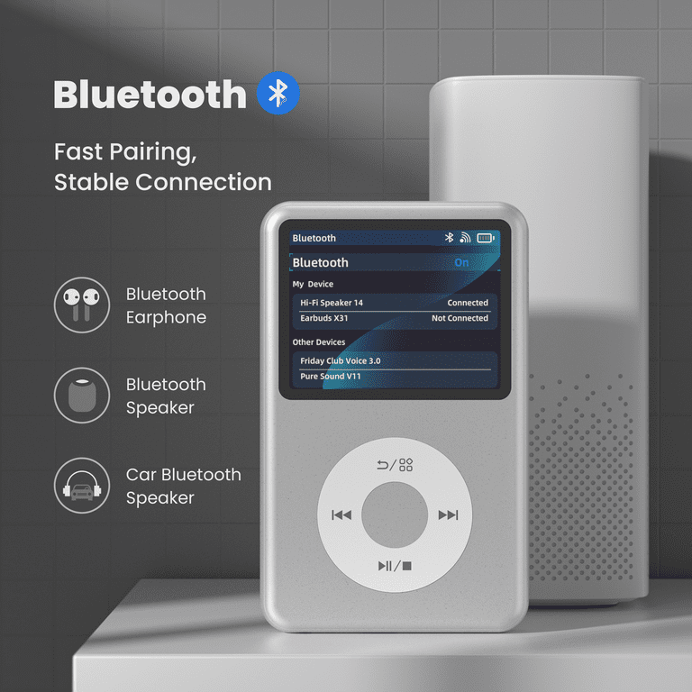 Innioasis 64GB Mp3 Player with Bluetooth, 2.4