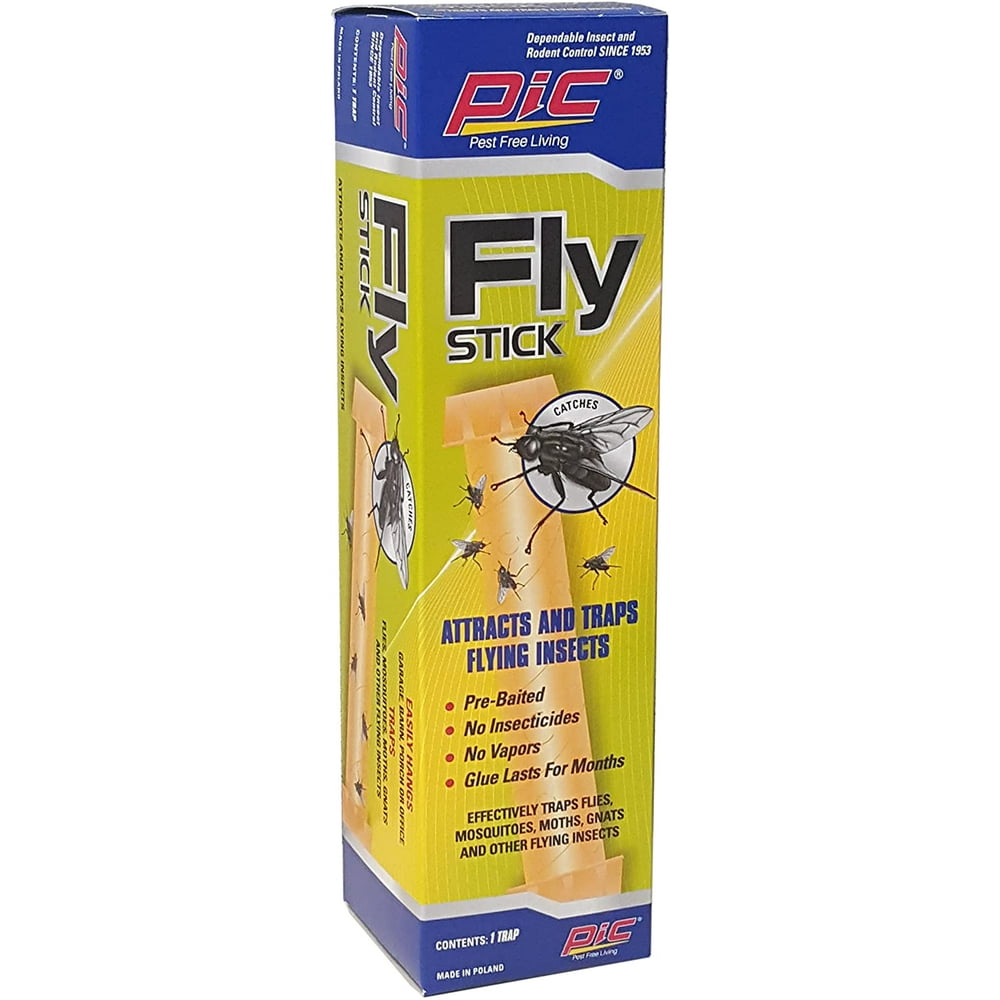 PIC Jumbo Fly Stick with Gold Lure, for Indoor or Outdoor Trapping of