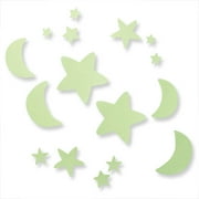 Seed Sprout - Star & Moon Stickers, Green