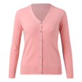 thumbnail image 4 of Vedolay Womens Fashion Open Front Jacket Long Sleeve Print Sweaters Outerwear Pink,M, 4 of 5