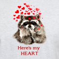 thumbnail image 3 of CafePress - Here's My Heart Cute Raccoon Blowing Kisses Quote - Men's Classic Graphic T-Shirt, 3 of 4