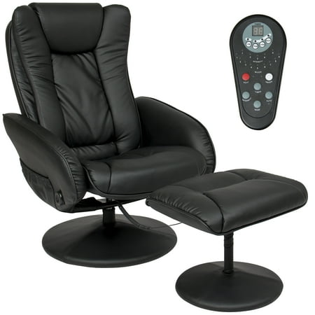 Best Choice Products Faux Leather Electric Massage Recliner Couch Chair w/ Stool Footrest Ottoman, Remote Control, 5 Heat & Massage Modes, Side Pockets, (Best Massage Chair In The World)