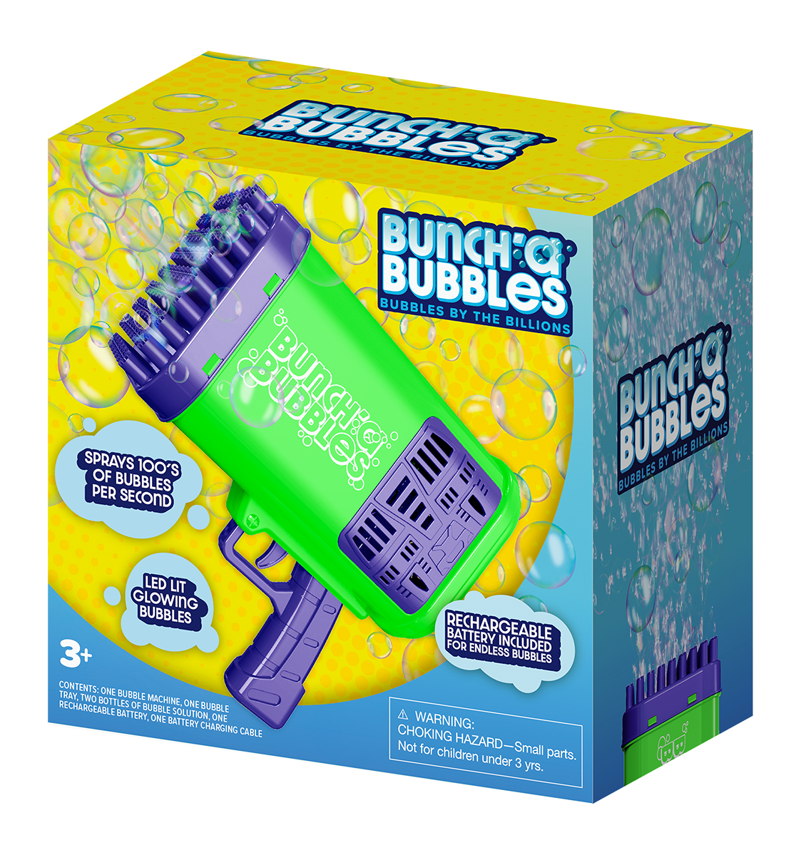 (2 pack) Buncha' Bubbles Blaster - Purple, for Child Ages 3+