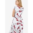 thumbnail image 2 of ellos Women's Plus Size Tie-Front Maxi Dress - 18, White Red Print, 2 of 3