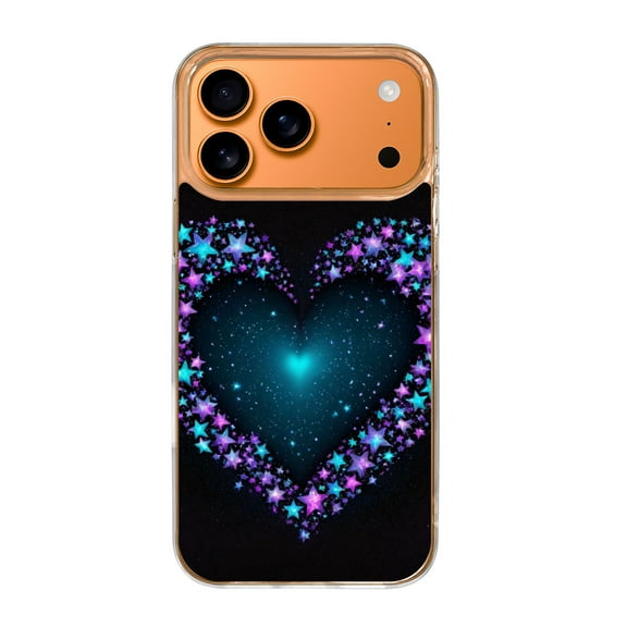 Case For Apple iPhone Air / 17 Pro / 17 Pro Max Series Case, Slim Thin Transparent Flexible Clear TPU Shockproof Phone Case For iPhone 17 Series, heart stars