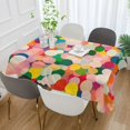 thumbnail image 2 of Yayeee Tablecloths 54" x 72" Rectangle Wrinkle Resistant Party Table Cover, Pink Colorful Circles, 2 of 8