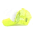 thumbnail image 5 of NYFASHION101 Blank Mesh Adjustable Snapback Cotton 6-Panel Trucker Hat Cap, Neon Yellow/White, 5 of 5