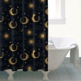 thumbnail image 4 of Dark Blue Sun Moon Wreath Pattern Shower Curtain 72"x72" ,Bathroom Decorative Shower Curtains Set with 12 Hooks,Modern Waterproof Washable Shower Curtain, 4 of 6