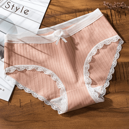 Fulorrnie Underwear for Women No Show Cheeky Seamless Comfort Panty Cute Briefs Banded Waist Waistband Panties  Orange  XL