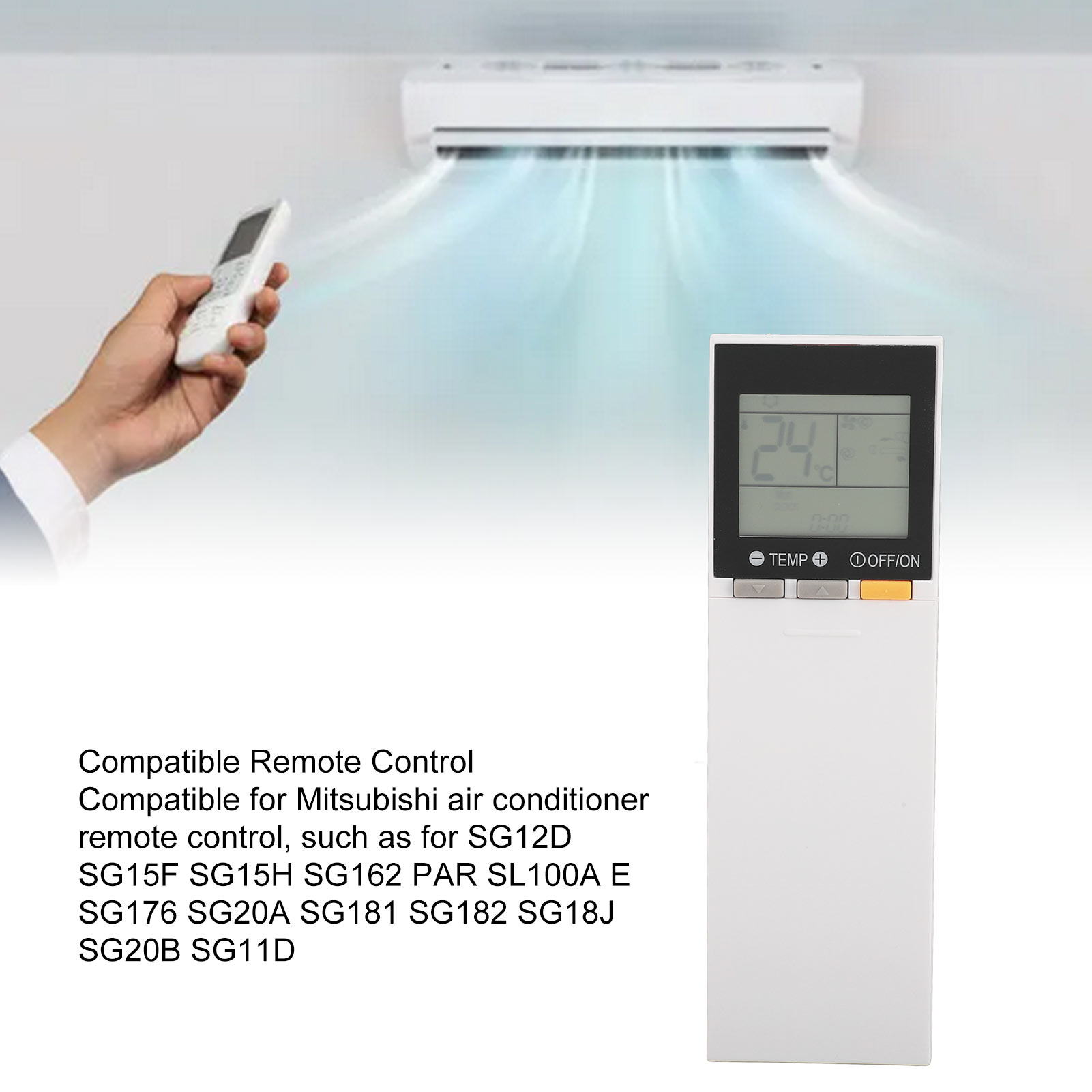 Télécommande Universelle Climatiseur – Remplace SG15F, SG15H, SG162, SL100A, Et Autres Modèles