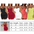 thumbnail image 3 of Women Bodycon Sexy Low-Cut V Neck Spaghetti Strap Solid Color Draped Short Dress(Red,L), 3 of 6