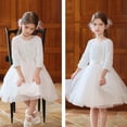 thumbnail image 6 of RMGVDSD Flower Girl Princess Dresses Toddler Girls Dress 3/4 Sleeve Sequins Elegant Birthday Party Pageant Gown Performance Clothes Wedding Guest Dresses, 6 of 6