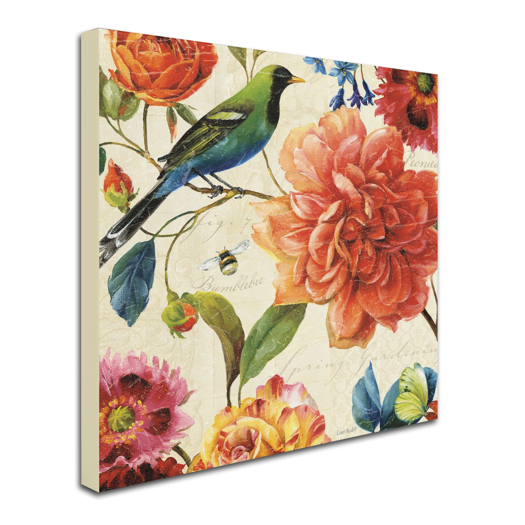 Trademark Fine Art "Rainbow Garden II Cream" Canvas Art by Lisa Audit