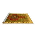 thumbnail image 2 of Ahgly Company Machine Washable Indoor Square Oriental Yellow Industrial Area Rugs, 8' Square, 2 of 4