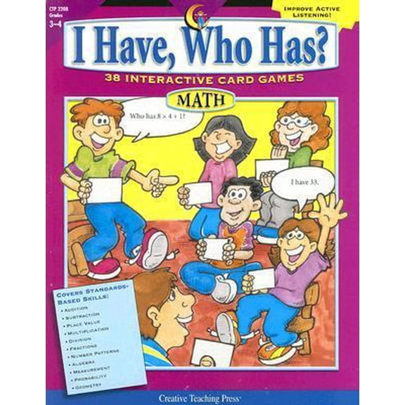 Pre-Owned I Have, Who Has? Math 3-4: 38 Interactive Card Games (Paperback) 1591982308 9781591982302