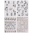 thumbnail image 1 of Pegatinas para decoración de uñas con flores en relieve 3D, autoadhesivas, 5D, coloridas, para verano, 4 hojas, 1 of 4