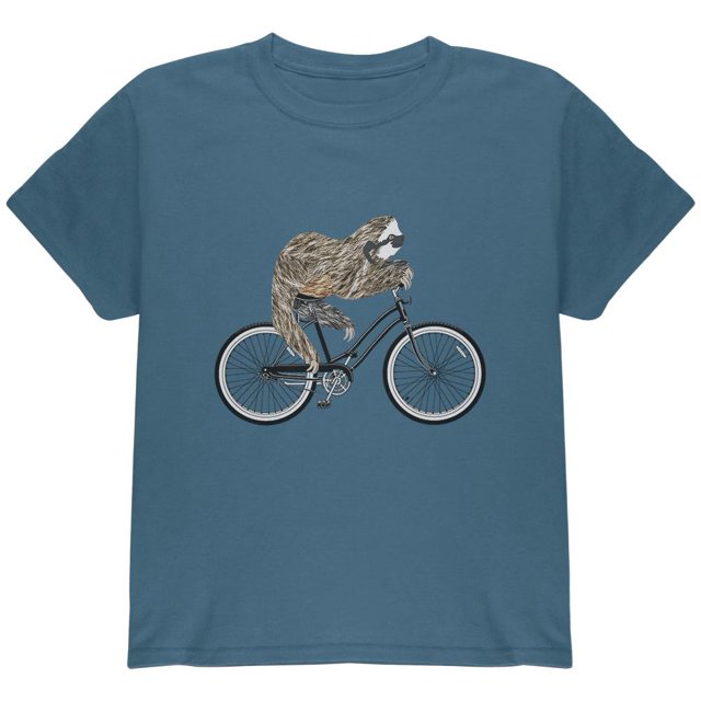 Bicycle Sloth Youth T Shirt