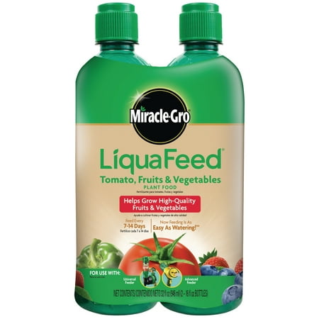 Miracle-Gro LiquaFeed Tomato, Fruits & Vegetables Plant Food Refills, 2