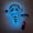 Blue, variant on LED Light Up Ghost Mask, Neon Glowing Scream Face Mask for Halloween Cosplay Costume Party