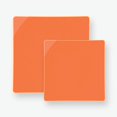 thumbnail image 1 of Orange • Gold Square Plastic Plates | 10 Pack, 1 of 1