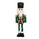 thumbnail image 2 of Cascanueces navideño, decoración navideña, figura telescópica de mesa, escultura Verde, 2 of 9